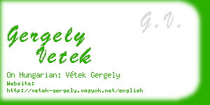 gergely vetek business card